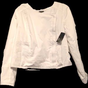 NWT a.n.a light double breasted jacket in white